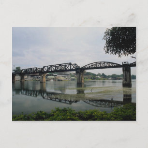 Brücke am Fluss Kwai, Kanchanaburi, Thailand Postkarte