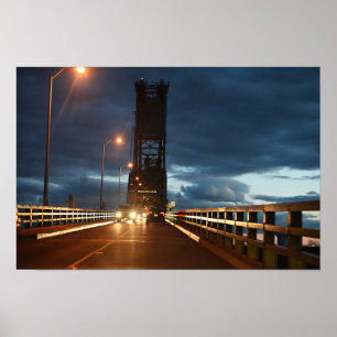 Brücke am Nachtplakat Poster