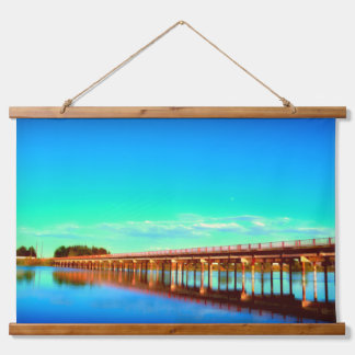Brücke am Snake River Wandteppich Mit Holzrahmen