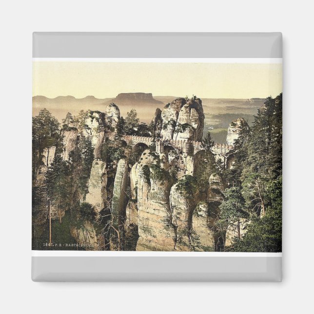 Brücke, Bastion, Sachsen, Deutschland selten Fotog Magnet (Vorne)