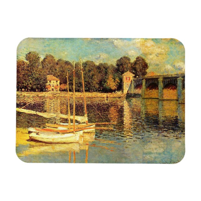 Brücke bei Argenteuil Claude Monet Magnet (Horizontal)