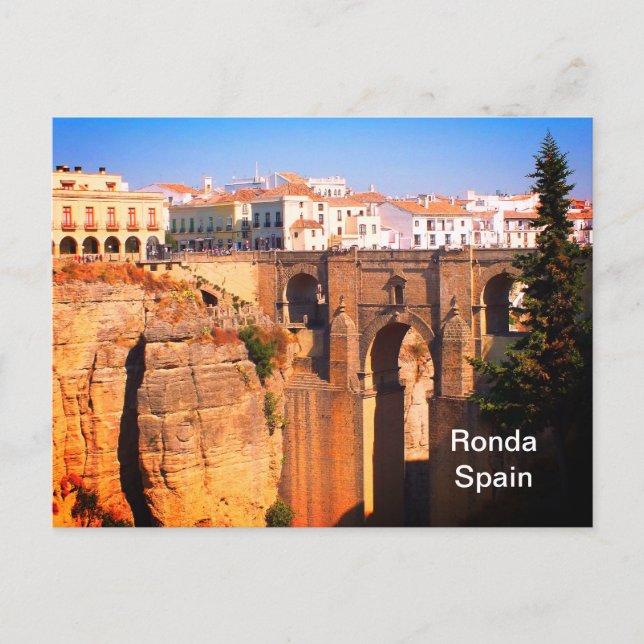 Brücke bei Ronda in Spanien Postkarte (Vorderseite)