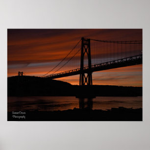 Brücke bei Sunset Poster