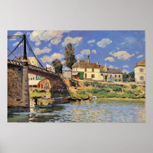 Brücke bei Villeneuve la Garenne Poster