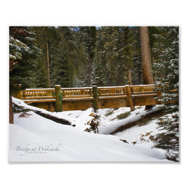 Brücke bei Wuksachi Fotodruck (Vorne)