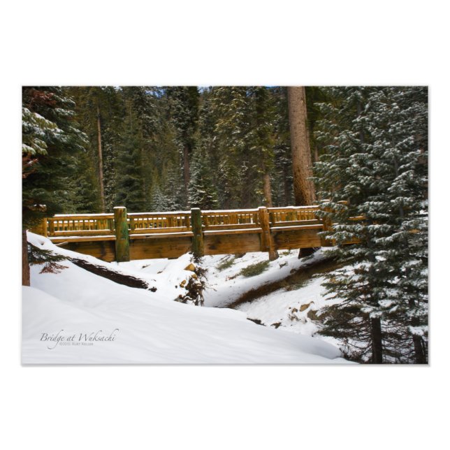 Brücke bei Wuksachi Fotodruck (Vorne)