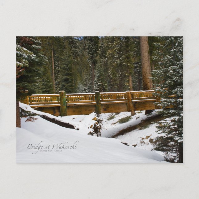 Brücke bei Wuksachi Postkarte (Vorderseite)