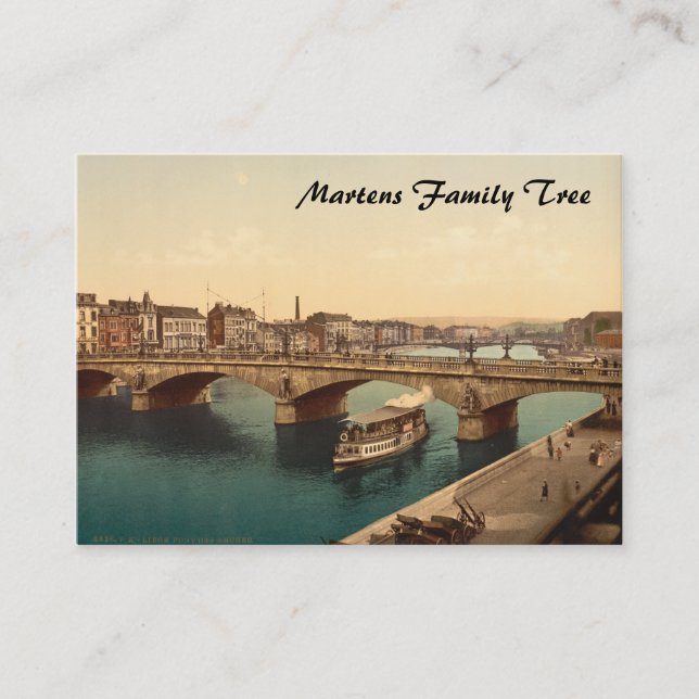 Brücke der Bögen, Liège, Belgien Visitenkarte (Vorderseite)