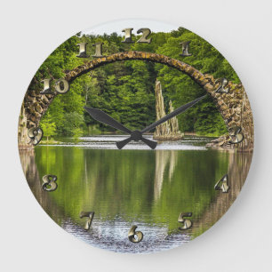 Brücke der Romantik in Deutschland Große Wanduhr