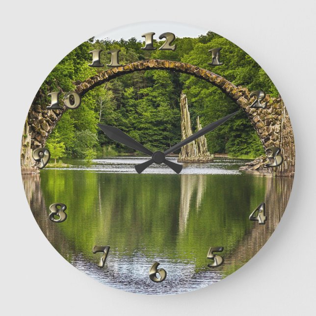 Brücke der Romantik in Deutschland Große Wanduhr (Vorderseite)