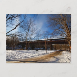 Brücke der Träume im Winter, Brinkhaven, Ohio Postkarte