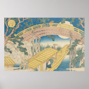 Brücke durch Mondschein, 'von den Ansichten des Poster