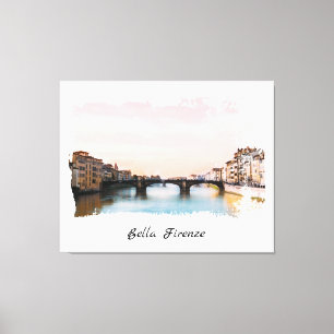 ** Brücke Firenze Florenz Italien AP12 Italienisc Leinwanddruck