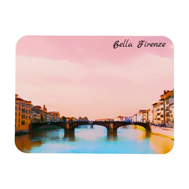 ** Brücke Firenze Florenz Italien AP12 Italienisch Magnet (Horizontal)