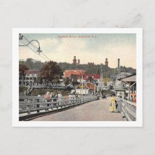 Brücke, Highland, New Jersey, Vintage Postkarte