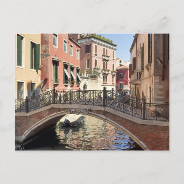 Brücke im Venedig-Kanal Postkarte (Vorderseite)