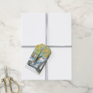 Brücke im Winter Geschenkanhänger