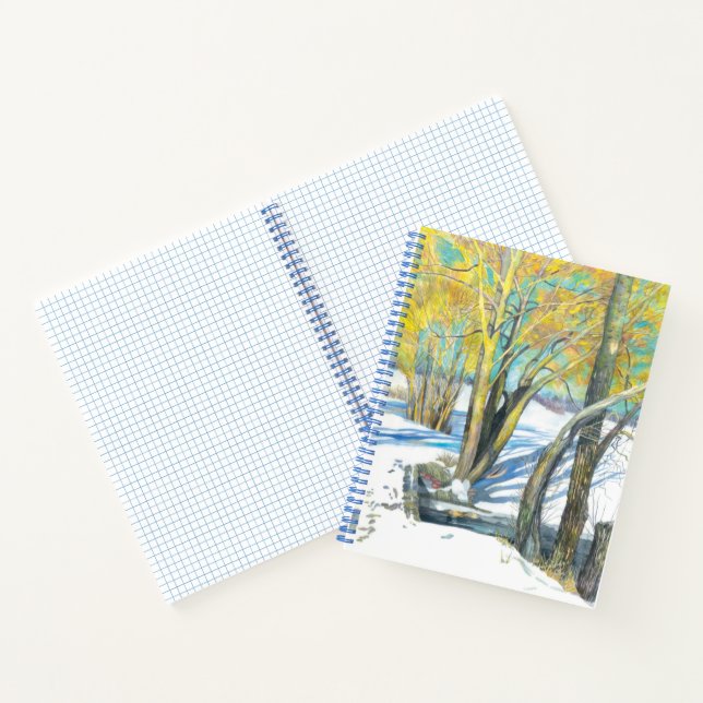 Brücke im Winter Notizbuch (Innenseite)