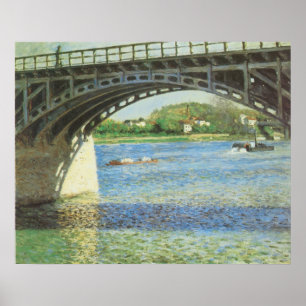 Brücke in Argenteuil bei Gustave Caillebotte Poster