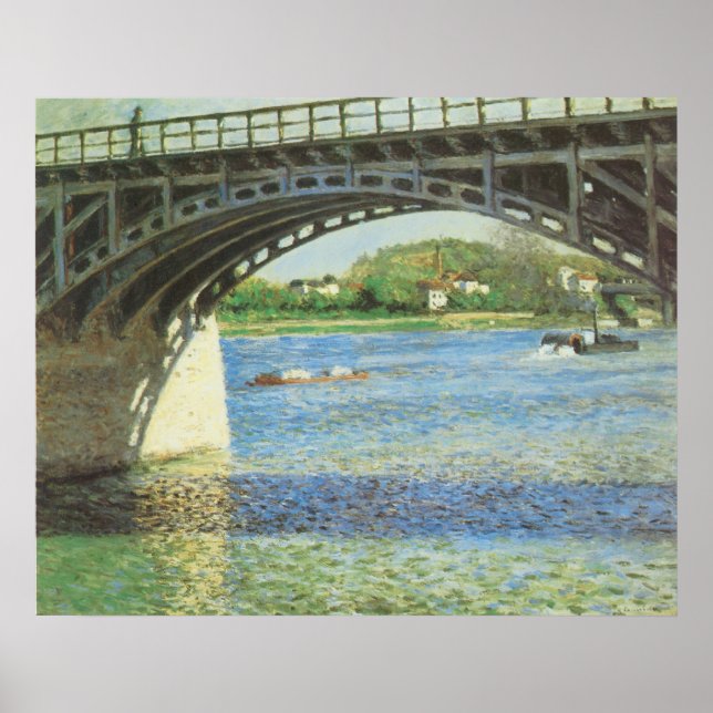 Brücke in Argenteuil bei Gustave Caillebotte Poster (Vorne)