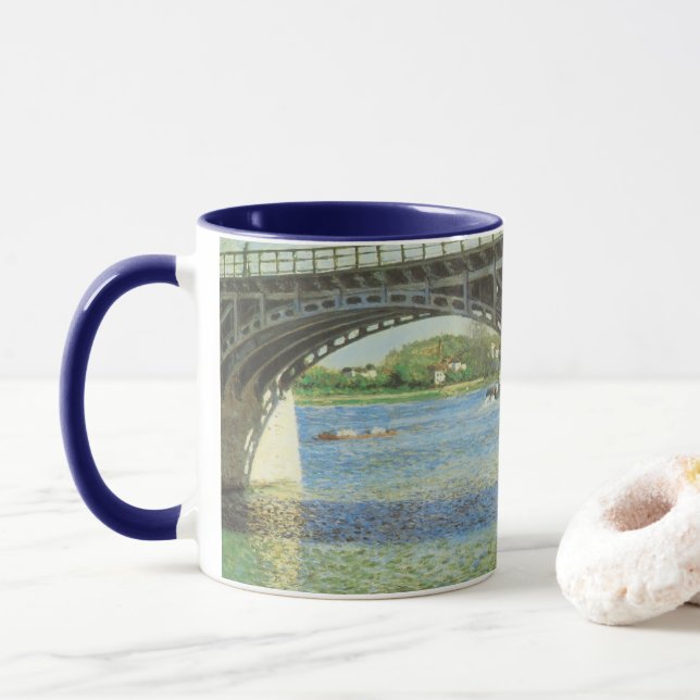 Brücke in Argenteuil bei Gustave Caillebotte Tasse (Mit Donut)