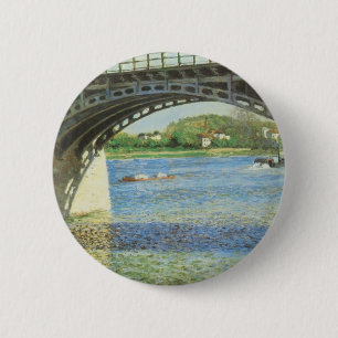 Brücke in Argenteuil von Gustave Caillebotte Button