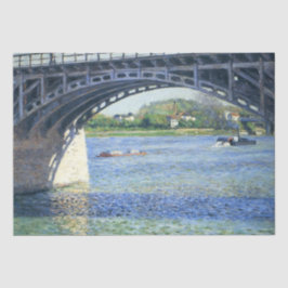 Brücke in Argenteuil (von Gustave Caillebotte) Seidenpapier