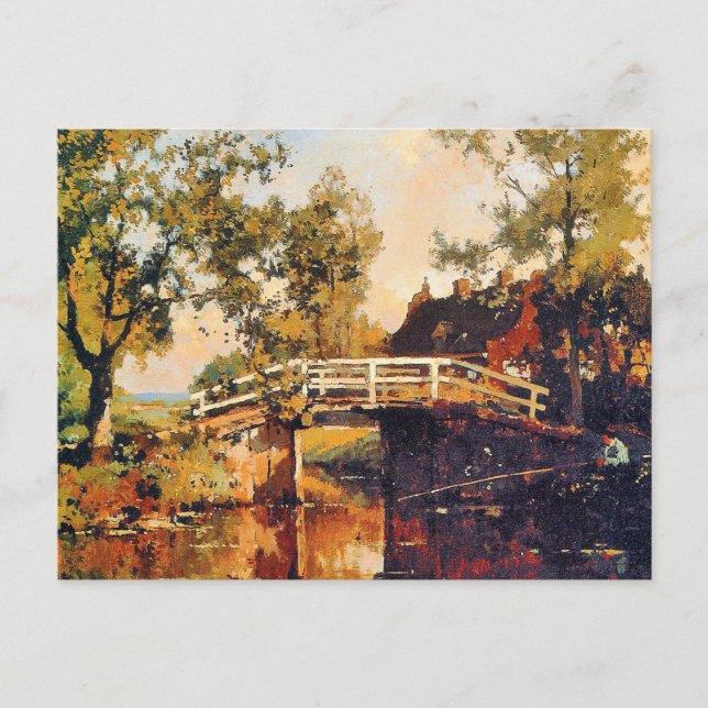 Brücke in der Nähe von Anwesen Linschoten, Kunstma Postkarte (Vorderseite)