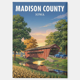 Brücke in Madison Landkreis Iowa Magnet