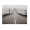 Brücke in Nebel Postkarte