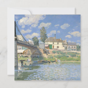 Brücke in Villeneu von Sisley Impressionist Paint Dankeskarte