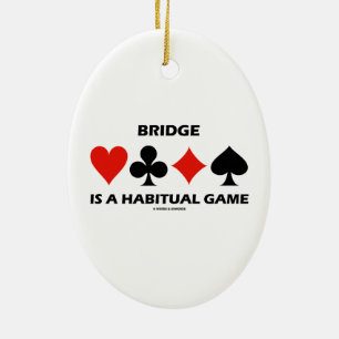 Brücke ist eine Gewohnheitskarten-Anzüge des Keramik Ornament