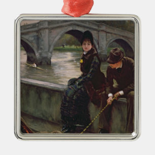 Brücke James Tissots Richmond, c.1878 Ornament Aus Metall