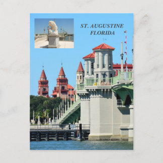 Brücke Lions St. Augustine, Florida Postcard Postkarte