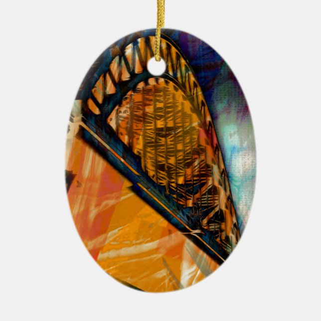 Brücke Newcastles Tyne Keramikornament (Vorne)