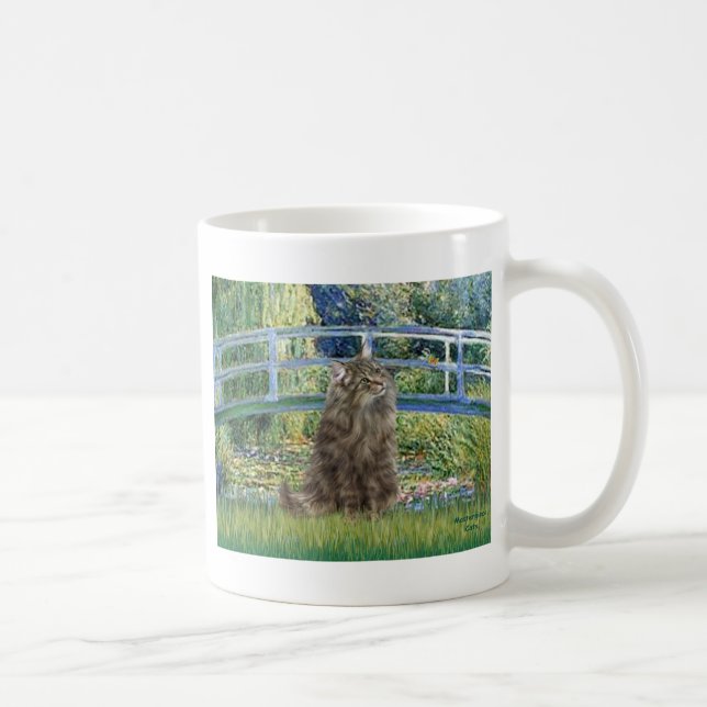 Brücke - Norwegische Waldkatze Kaffeetasse (Rechts)