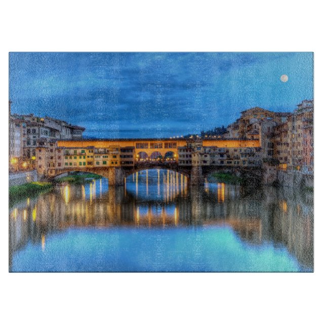 Brücke Ponte vecchio in Florenz, Italien Schneidebrett (Vorderseite)