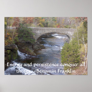 Brücke über das Wasser Poster