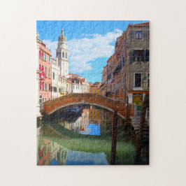 Brücke über den Canale Grande Venedig und Turm in  Puzzle