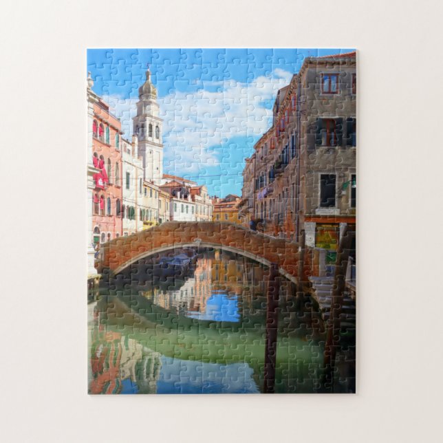 Brücke über den Canale Grande Venedig und Turm in  Puzzle (Vertikal)