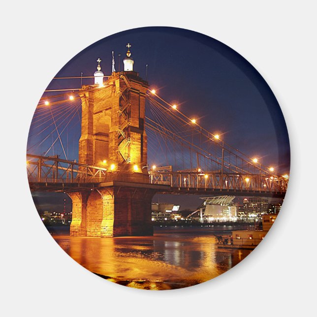 Brücke über den Fluss Ohio in Cincinnati Ohio  Magnet (Vorne)