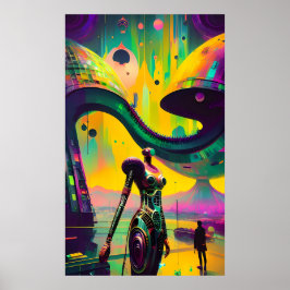 Brücke über den Roboter Kwai Ken Gage Sci-Fi Poster