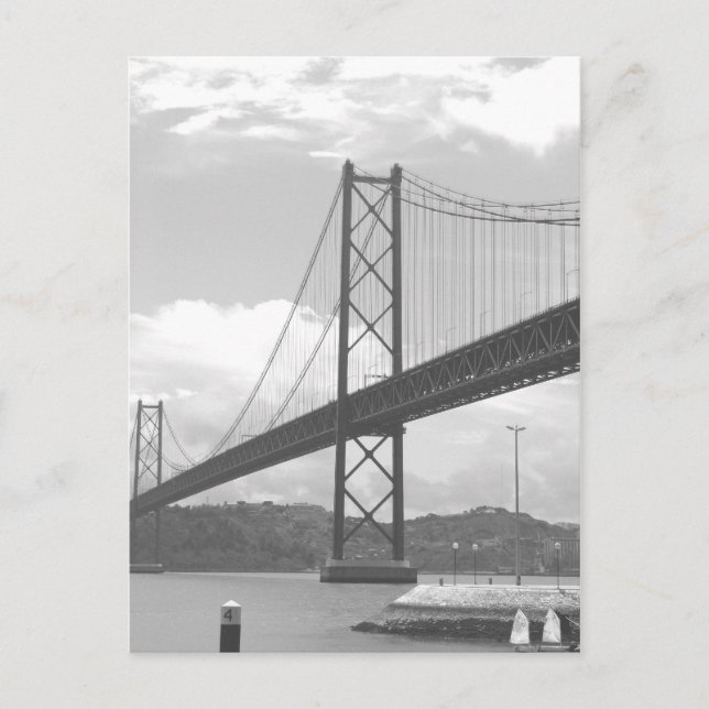Brücke über den Tejo River Postkarte (Vorderseite)