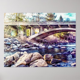 Brücke über den Truckee River bei Verdi Poster