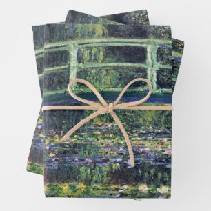 Brücke über den Wasserlilie Pond von Claude Monet Geschenkpapier Set