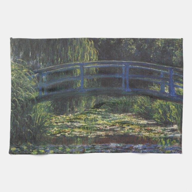 Brücke über den Wasserlilie Pond von Claude Monet Geschirrtuch (Horizontal)