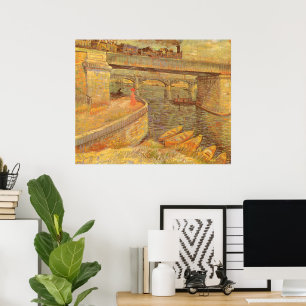 Brücke über die Seine durch Vincent van Gogh Poster