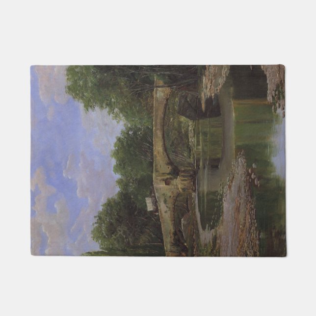 Brücke Über einem Fluss (von Santiago Rusiñol) Fußmatte (Vorderseite)
