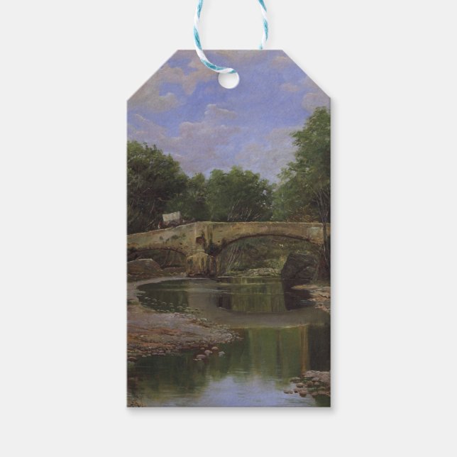 Brücke über einen Fluss in Spanien (durch Santiago Geschenkanhänger (Vorderseite)