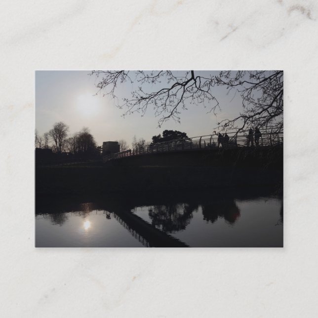 Brücke über einen Fluss Visitenkarte (Vorderseite)